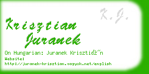 krisztian juranek business card